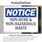 Signmission Non-RCRA And Non-Hazardous Waste OSHA Notice Sign, Vinyl Decal, 7in W x 5in L, 2PK OS-2PACK-NS-D-57-L-15110 - alternate 2